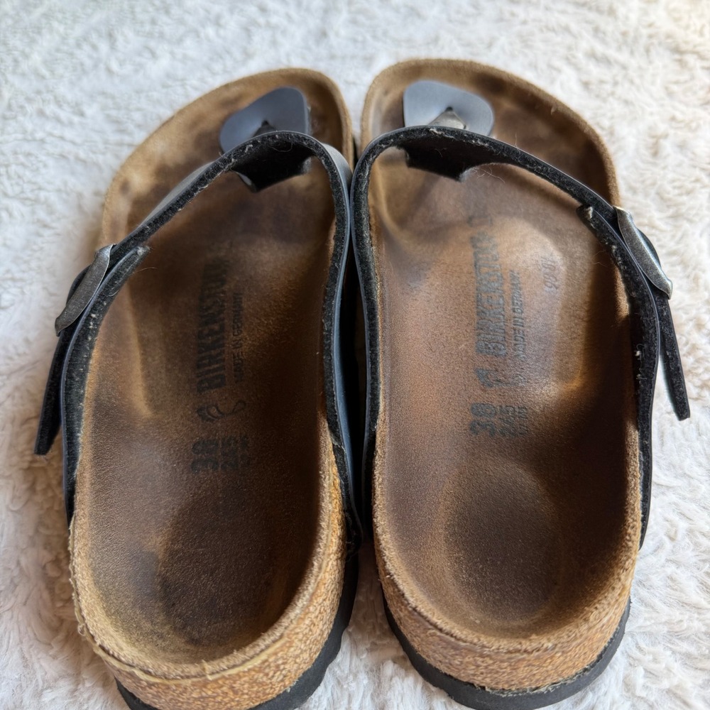 Birkenstock Gizeh Birko-Flor Steel Blue Grey Thong Sandals 38 7 7.5 - Picture 12 of 14